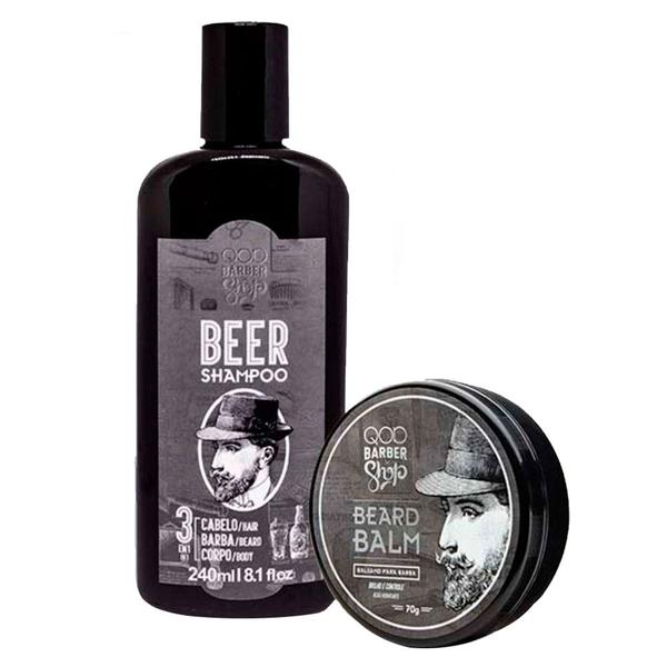 QOD Barber Shop Kit - Bálsamo + Shampoo Beer