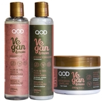 Qod City Vegan & More Kit Shampoo Condicionador E Máscara com Coco Macadâmia