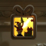 Quadro 3D de madeira Iluminação de Natal Pendant Noite decorativa Luz enfeites decoração festiva do feriado