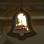 Quadro 3D de madeira Iluminação de Natal Pendant Noite decorativa Luz enfeites decoração festiva do feriado