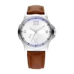 Fashion Classic Blue Glass Simple Dial Luminous Pointer Men's Quartz Watch