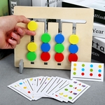 Quatro cores Fruit Logic Game Dupla face de madeira Iluminismo Ensino Aids Crianças Brinquedos Educativos