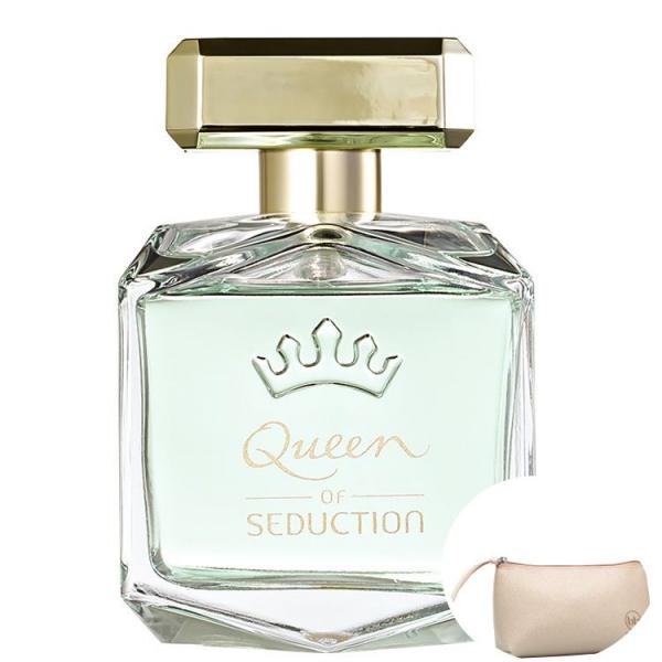 Queen Of Seduction Antonio Banderas EDT - Perfume 50ml+Nécessaire Dourado Beleza na Web Natal