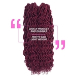 1Packs 18" Curly Faux Locs Crochet Hair Deep Wavy Twist Crochet Braids Synthetic Hair Extensions Dreadlocks Goddess Locs Braid Hair