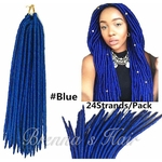 3packs 18 polegadas 24Strands Synthetic Hair Extension extensões do cabelo Goddess Faux Locs Crochet preto Dreadlocks Crochet Tranças tranças