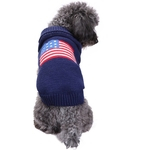 Quente bandeira americana Pet malha Jumper Inverno Costume filhote de cachorro Camisola