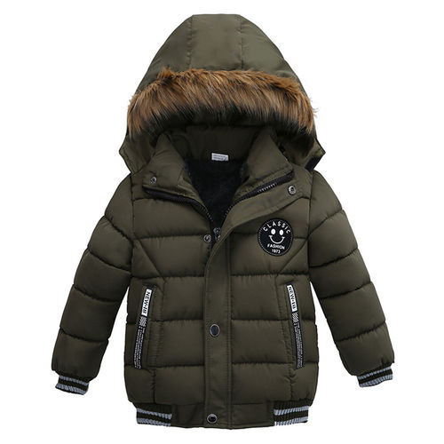 Quente casaco grosso com capuz Zipper bebé casacos de inverno roupas da moda Casacos