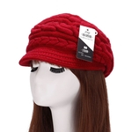 Quente lã Cap malha Mulheres senhoras Beret Inverno Cap Ski Baggy Beanie Crochet Hat