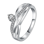 R023-D banho de prata anel de moda para as mulheres jóias acessórios Nickle livre