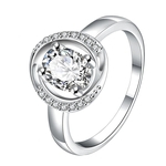 R032-D banho de prata anel de moda para as mulheres jóias acessórios Nickle livre