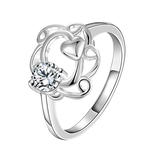 R046-A-8 banho de prata anel de moda para as mulheres jóias acessórios Nickle livre