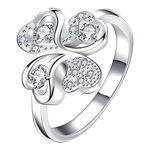 R062-C banho de prata anel de moda para as mulheres jóias acessórios Nickle livre