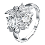 R070-D banho de prata anel de moda para as mulheres jóias acessórios Nickle livre