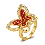 R310 WholesaleHigh QualityNickle gratuito AntiallergicNew moda jóias 18K real ouro PlatedRing Para Mulheres