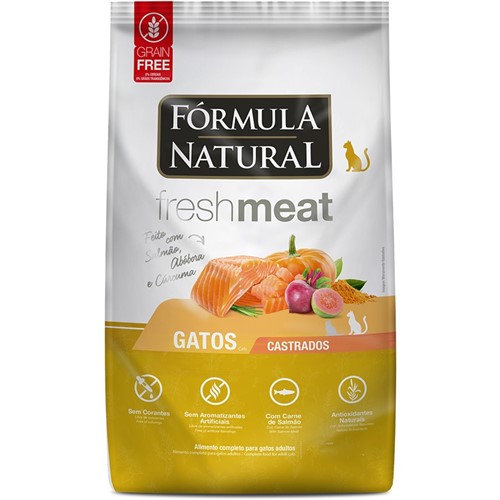 Ração Fórmula Natural Fresh Meat Gatos Castrados Salmão - 1kg