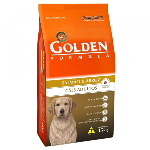 Ração Golden Fórmula Cães Adultos Salmão e Arroz - 15kg
