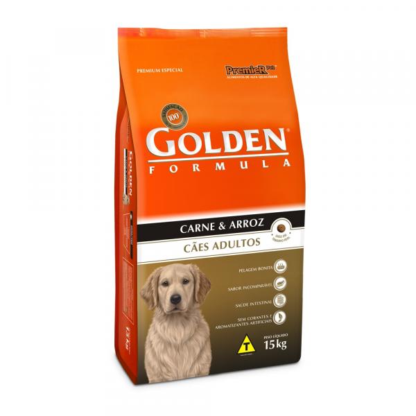 Ração Golden Formula P/ Cães Adultos Arroz Carne 15Kg