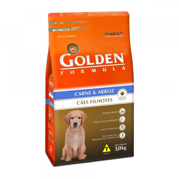 Ração Golden Formula P/ Cães Filhotes Carne Arroz 3kg