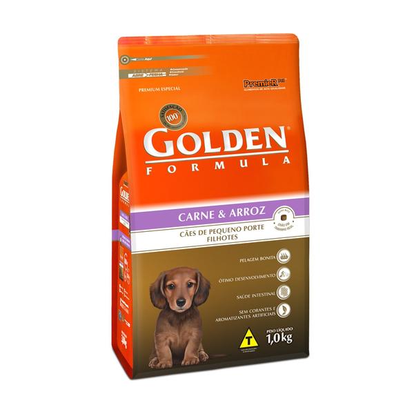 Ração Golden Formula P/ Cães Filhotes de Pequeno Porte Carne Arroz Mini Bits 1kg