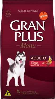 Ração Gran Plus Cães Adultos Sabor Carne e Arroz - 20 Kg