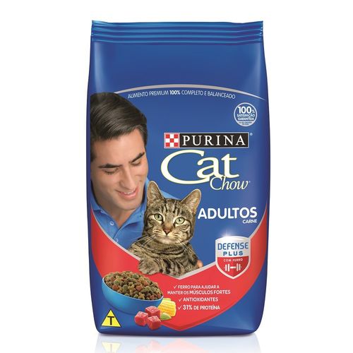 Ração Nestlé Purina Cat Chow Adultos Carne - 1 Kg