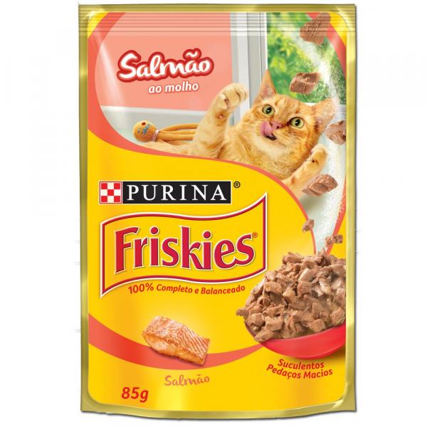 Ração Nestlé Purina Friskies Sachê Salmão ao Molho para Gatos