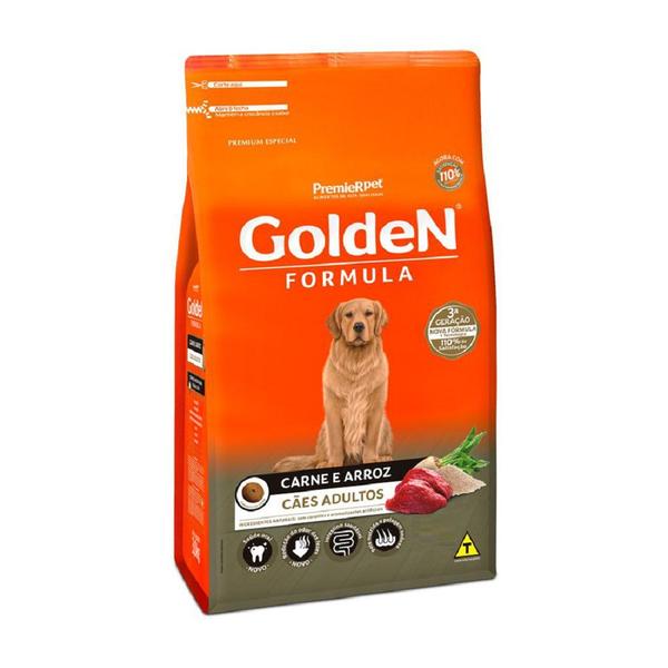Ração para Cães Adultos Golden Fórmula Carne e Arroz - 15kg