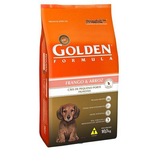 Ração Premier Golden Formula Cães Filhotes Mini Bits Frango e Arroz 10,1kg