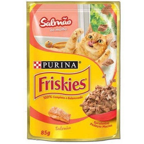 Ração Sachê Friskies Salmão ao Molho Nestlé Purina para Gatos