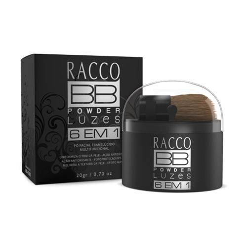 Racco Bb Powder 6 em 1 - Pó Facial Translúcido Multifuncional - Médio - Racco
