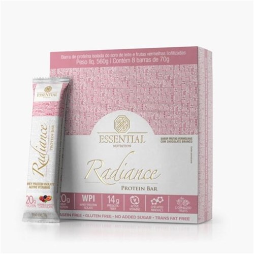 Radiance Berries - Barra de Proteina Essential - Cx com 8 Un