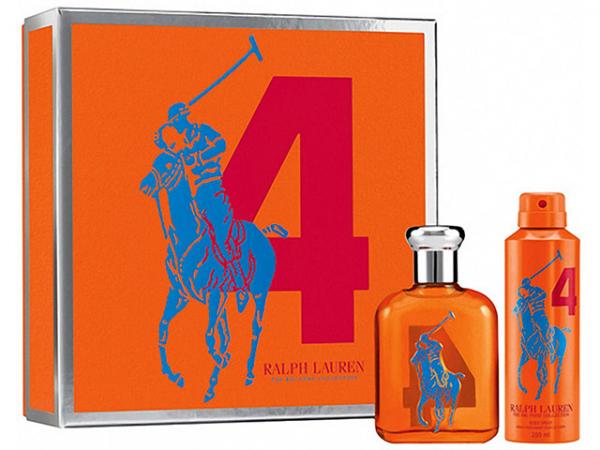 Ralph Lauren Coffret Perfume Masculino - Polo Big Pony 4 Edt 75ml + Body Spray 200 Ml