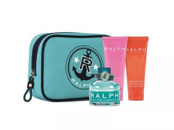 Ralph Lauren Kit de Perfume Feminino Edt Perfume - 100ml + Gel de Banho + 1 Necessaire + Body Lotion