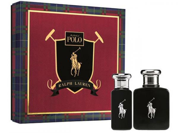 Ralph Lauren Polo Black Coffret Perfume Masculino - Edt 75ml + Loção Pós Barba 30ml