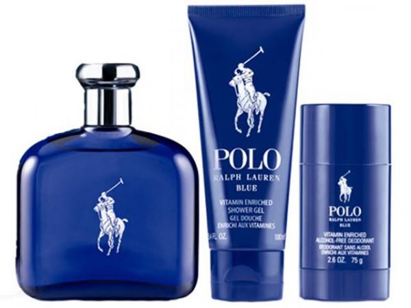 Ralph Lauren Polo Blue Perfume Masculino - Eau de Toilette 125ml com Desodorante e Gel Banho