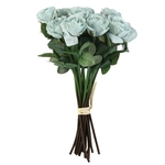 Real Latex Toque Rose flores para festa de casamento Bouquet Decor