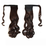 Real New Clip In Human Hair Extension Curly Pony Tail Wrap Around Ponytail