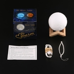 Recarreg¨¢vel Moon 3D Lamp Touch Control LED Night Light Decora??o