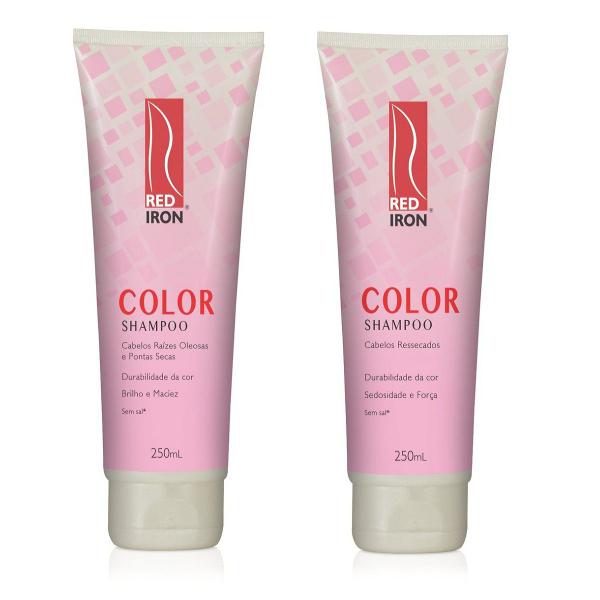 Red Iron Color Kit - Shampoo Cabelos Ressecados 250ml + Shampoo Raízes Oleosas e Pontas Secas 250ml