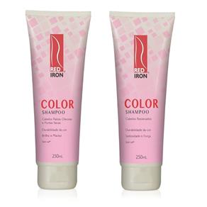Red Iron Color 2 Produtos - Shampoo Cabelos Ressecados 250Ml + Shampoo Raízes Oleosas e Pontas Secas 250Ml
