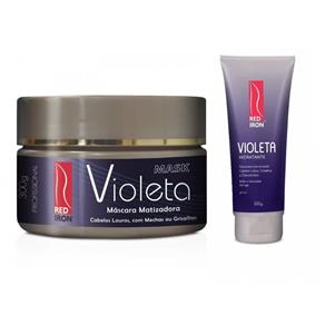 Red Iron Matizador Violeta Kit Hidratante Violeta 200G + Máscara Violeta 300G
