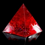 Red Jasper Pirâmide de Cura Cristal Orgone Armony Energia Orgonite Reiki Pedra Tamanho: 60-75MM