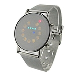 Red+Yellow+Green+Blue LED Light Stainless Steel Fashion Wrist Watch