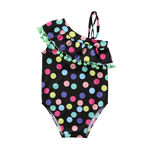 Redbey 1pc / 2pcs Menina Pontilhada Swimsuit Jumpsuit Ou Peito Wrap & Swim Saia Holiday Beach Outfits Presente