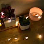 Estrela Waterproof LED em forma de fio de cobre de Cordas Luz Night Light para decoração do casamento do Natal