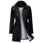 Mulher Waterproof Raincoat leve chuva jaqueta com capuz Trench Coats