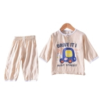 2pcs / set Crianças algodão macio Suit luva dos três quartos respirável Wear Início