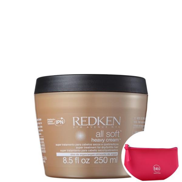 Redken All Soft Heavy Cream - Máscara De Tratamento 250ml + Nécessaire Pink Beleza Na Web