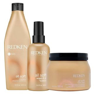 Redken All Soft Kit - Shampoo + Óleo + Máscara de Tratamento Kit
