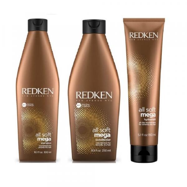 Redken All Soft Mega Kit Shampoo 300+ Cond 200 + Hydramelt